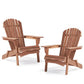 Smuxee Folding Adirondack Chair Sets of 2, Wood Chair for Outdoor Patio