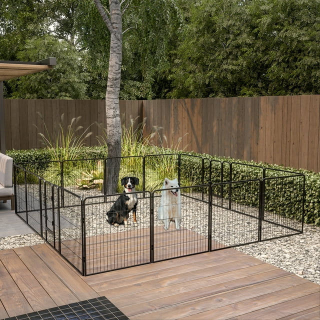 Smart FENDEE Dog Playpen Heavy Duty Pet Fence Metal Exercise Pens Outdoor