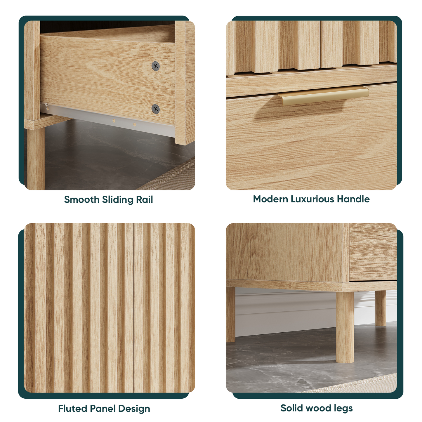 Smuxee Bathroom Vanity with Sink, Freestanding Wood Bathroom Storage Cabinet with Drawer & Doors