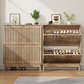 Semiocthome 31.5" Modern Shoe Cabinet, Shoe Storage Cabinet with 2 Flip Drawers for Entryway, Natural