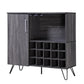 Algherohein 1 Door Wine Rack Bar Cabinet,Kitchen Buffet Cabinet Sideboard,Gray