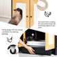 Algherohein Rattan Cat Litter Box Furniture,Litter Box Enclosure for 2 Cats,Black