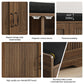 Semiocthome Shoe Bench with Storage for Entryway, Shoe Cabinet with Thick Padded Cushion, Walnut