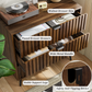 Algherohein Wood Dressers for Bedroom 3 Drawer,Chest of Drawers Walnut,Aldult