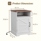 Algherohein Farmhouse Nightstand with Charging Station,Night Stands for Bedroom