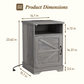 Algherohein Farmhouse Nightstand with Charging Station,Night Stands for Bedroom