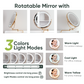 Algherohein Vanity Set with Mirror and Glass Storage,Makeup Vanity with Stool