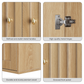 Smuxee Bathroom Wall Cabinet with Doors & Open Shelf, Wood Medicine Wall Mounted Bathroom Storage Organizer