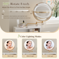 Smuxee 3 In 1 White Vanity Set with Mirror and Lights,Makeup Vanity with Drawer and Vanity Stool