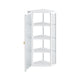 Smuxee Glass Bathroom Cabinet Storage with 4 Bathroom Shelf,Wall Corner Cabinet,White