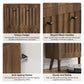 Semiocthome 23.6" Shoe Cabinet with 2 Flip Drawers, Farmhouse Shoe Rack for Entryway ,Walnut