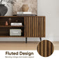Semiocthome 55" TV Stand with 2 Cabinets and Shelf, Fits 30" to 60" TV for Living Room, Walnut