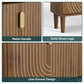 Semiocthome 23.6" Shoe Cabinet with 2 Flip Drawers and Line Groove Design, Entryway, Walnut