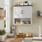 Semiocthome Farmhouse Bathroom Cabinet Medicine Cabinet with Adjustable Shelf for Bathroom,White,Wooden