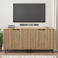 Semiocthome Sideboard Cabinet with 2 Fluted Doors and 1 Adjustable Shelves for Dining Room, Natural