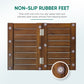 Smuxee Foldable Teak Wood Bath Mat,Non Slip Bathtub Mat 23.2in*16.2in,Indoor and Outdoor Use