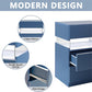 Algherohein 3 Drawer White Nightstand with LED Lights,Side Tables End Tables for Bedroom
