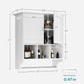 Smuxee Bathroom Storage Cabinet Organizer with Adjustable Shelf and Towel Bar