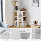 Smuxee Modern Corner Shelf with Cube Storage,USB Outlets Charging Station,Home Corner Cabinet