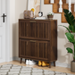 Algherohein Shoe Storage Cabinet with 2 Flip Drawers,Shoe Cabinet Entryway,Fence Walnut,Large