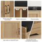 Algherohein Entryway Shoe Bench with Closed Storage Cabinet, Padded Seat Shoe Organizer Bench for Hallway