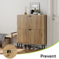 Smart FENDEE Shoe Cabinet with 2 Flip Drawers Freestanding Shoe Storage Cabinet, Entryway, Natural