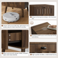 Semiocthome Nightstand Set of 2, bedside table with 2 Drawers, end tables for bedroom, Walnut