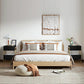 Semiocthome Nightstand Set of 2 with Charging Station and 2 Drawer,Bedside Table for Bedroom