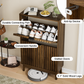 Smuxee 16-20 Pairs Shoe Storage Cabinet with Flip - Down Drawers, Wooden Freestanding Shoe Organizer for Entryway