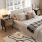 Algherohein Classic Morden Nightstand with 2 Drawers for Bedroom