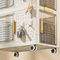 Algherohein Storage Bookcase with Wheels,Living Room or Kitchen Cart Cabinets