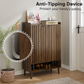 Semiocthome 6-Tier Shoe Cabinet with Fluted Doors and Adjustable Shelves, Shoe Storage for Entryway,Walnut