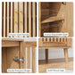 Semiocthome Sideboards and Buffets with 4 Doors and Adjustable Shelve,Coffee Bar for Kitchen, Natural