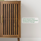 Semiocthome Buffet Cabinet with Storage, 35" Tall Sideboard with 2 Slatted Doors and Adjustable Shelf,  Coffee Bar for Dining Room, Kitchen, Walnut