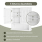 Smuxee Bathroom Wall Storage Cabinets with Door and Open Shelves,over The Toilet Storage,White Small