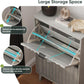 Semiocthome Shoe Cabinet with 2 Flip Drawers Farmhouse Shoe Storage Organizer for Entryway, Grey