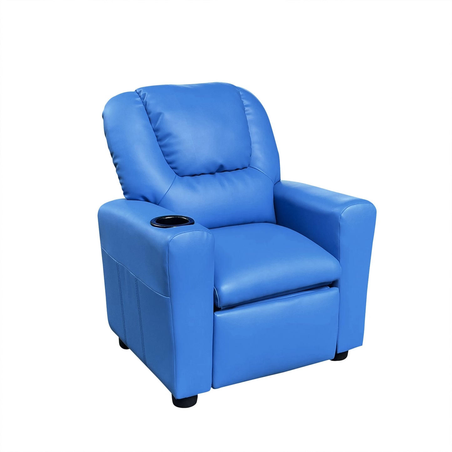 Smuxee Leather Kids Recliner with Cup Holder,Kids Toddler Game Chairs Sofa for Boys or Girls