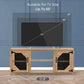 Algherohein Large Storage Wood TV Stands Console for 65'' TV,Entertainment Center for TVs,57.8in L