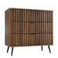 Algherohein Wood Dressers for Bedroom 3 Drawer,Chest of Drawers Walnut,Aldult