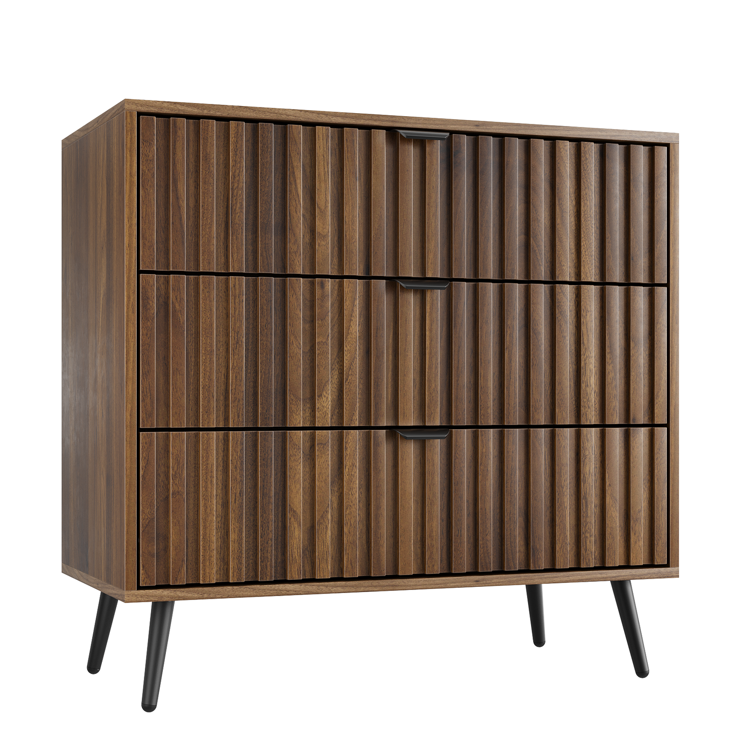 Algherohein Wood Dressers for Bedroom 3 Drawer,Chest of Drawers Walnut,Aldult