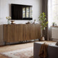 Algherohein Modern Sideboard and Buffets with 1 Storage Shelf,Entryway Fluted Cabinet with Doors