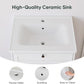 Smart FENDEE 23.62" Bathroom Vanity with Sink, Storage Cabinet with Barn Door & Drawer, White