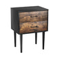 Algherohein Classic Morden Nightstand with 2 Drawers for Bedroom