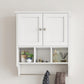 Smuxee Bathroom Storage Cabinet Organizer with Adjustable Shelf and Towel Bar