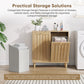 Semiocthome Laundry Hamper Cabinet with 2 Removable Fabric Bins, Storage Cabinet for Laundry Room, Bathroom Cabinet