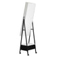 Smart FENDEE Wood Freestanding Jewelry Armoire Cabinet with Lights and Movable Wheel for Adult