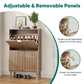 Semiocthome 23.6" Shoe Cabinet, Shoe Storage Cabinet with 2 Flip Drawers, Ventilated Grille Design,Tall Legs, Entryway, Natural