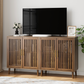 Smuxee Buffet Cabinet with Storage,Kitchen Sideboard Cabinet with Grille Door,Walnut