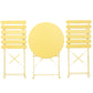 Algherohein Patio Metal Foldable 2-Seat Chairs and Table Set,Outdoor Garden Furniture Sets,Black