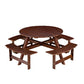 Algherohein Outdoor Picnic Table,Outside Table with Benches and Umbrella Hole
